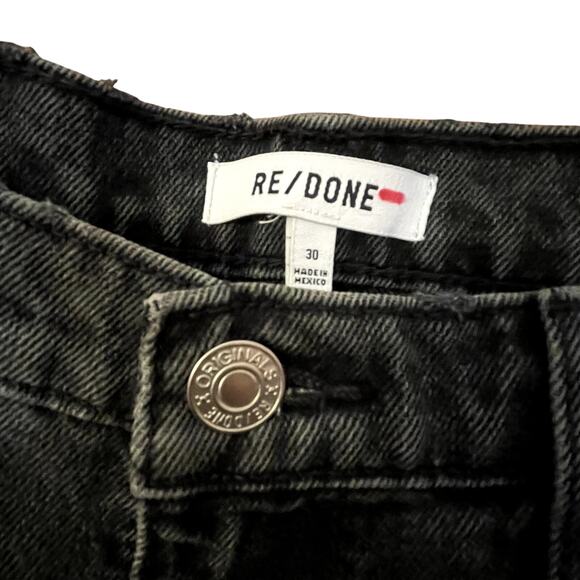 NWT RE/DONE 70s High Waist Distressed Straight Leg Rip Jeans Size 30 - Picture 5 of 9